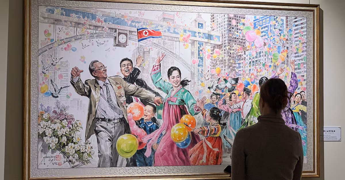 North Korean Propaganda Art Featured in Moscow Exhibition – Reuters