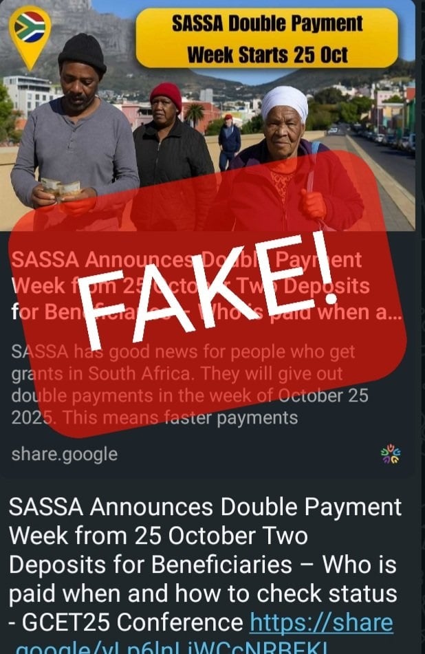 SASSA Clarifies Misinformation Regarding Alleged Double Payments