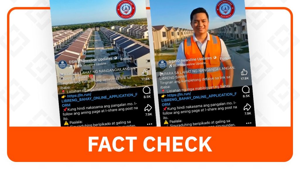 DSWD Warns: Registration Links for Free Housing Program Are Fraudulent