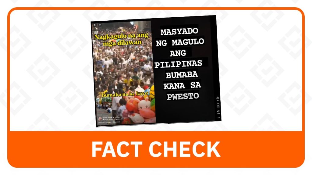 Peñafrancia Traslacion Brawl Footage Falsely Labeled as ‘Yellows’ Political Riot