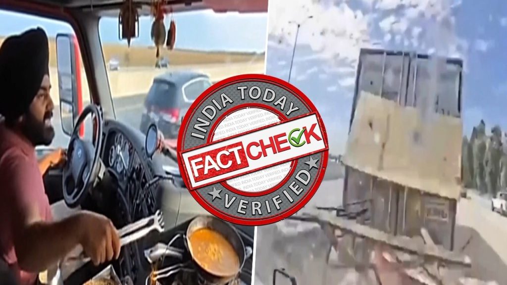 Fact Check: Viral Video of Indian Truck Driver Cooking Before California Crash Revealed as AI-Generated