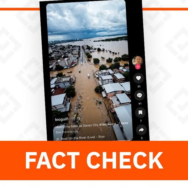Fact Check: Claims of Severe Floods in Davao City Following Typhoon Tino Are False