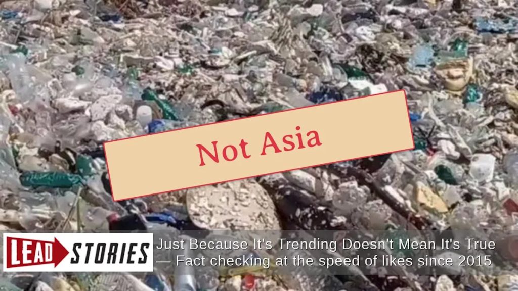 Floating Plastic Waste on Guatemala’s Caribbean Shore, Not in Asia, Video Shows