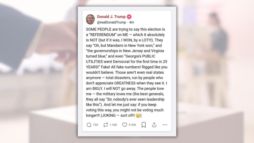 False Trump Post Threatening Voting Rights Circulates on Social Media