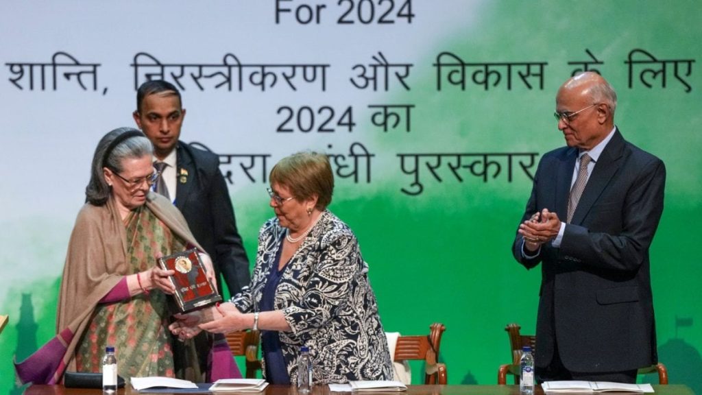 Former Chilean President Receives Congress’ Indira Gandhi Award Amid Controversy