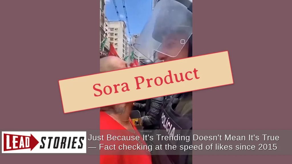 Debunked: Viral Video of Riot Officer Pepper-Spraying Protester Is AI-Generated Sora Content