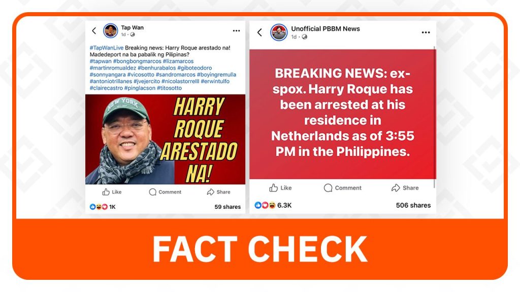 Harry Roque Refutes Rumors of His Arrest