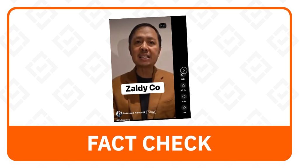 AI-Manipulated Video Falsely Portrays Zaldy Co’s Statements on Flood Control Scandal