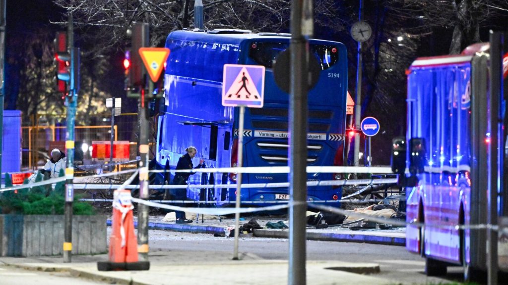 A bus crashes into a bus stop in Stockholm, killing 3 people and injuring 3