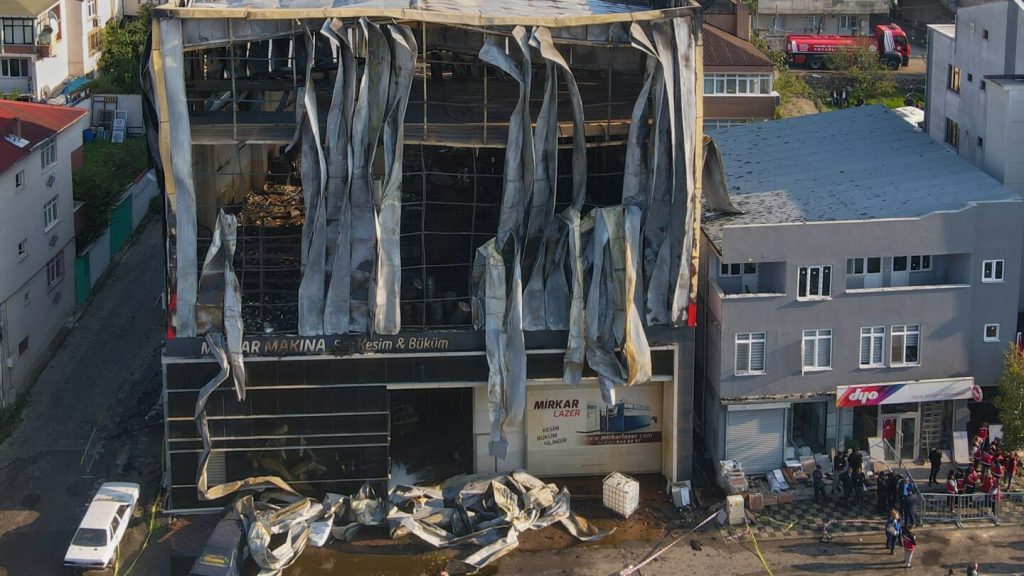 A fire at a perfume depot in northwestern Turkey kills 6 people