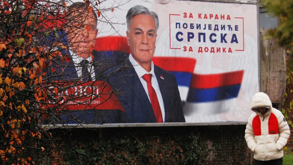 Ally of separatist leader Dodik leads election race for Bosnian Serb president