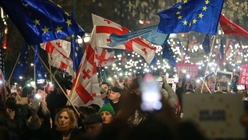 Georgia marks a year of protests since EU talks stalled and crackdown intensified