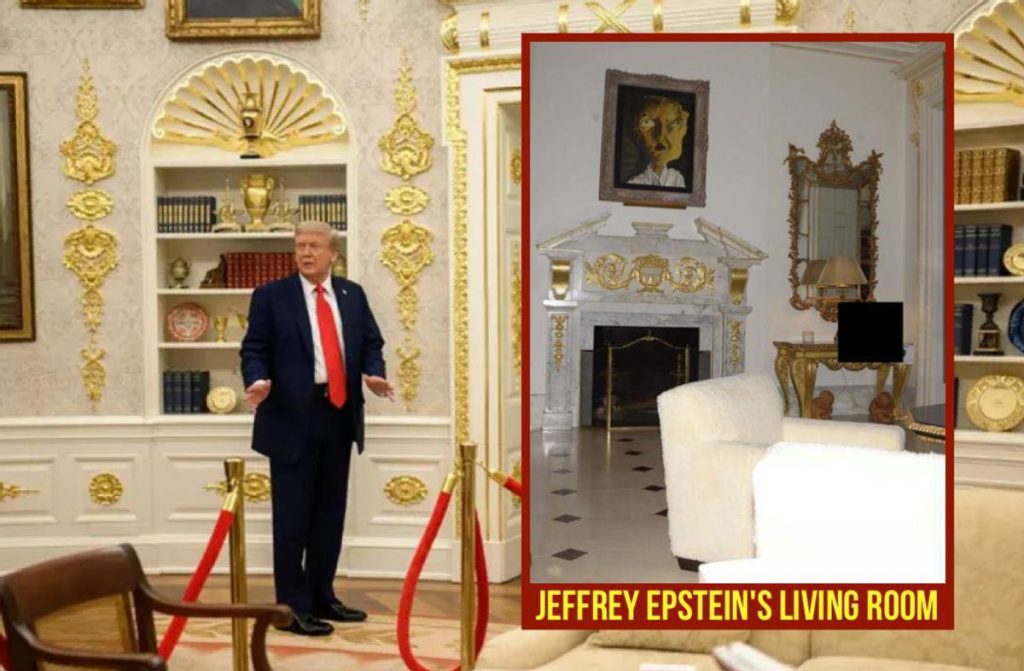 Epstein’s Manhattan Residence and Trump’s Oval Office Shared Similar Gold Decor, Photos Reveal