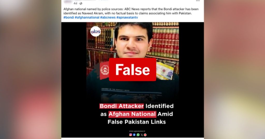 Fact Check: Misinformation Spreads About Nationality of Bondi Beach Attackers