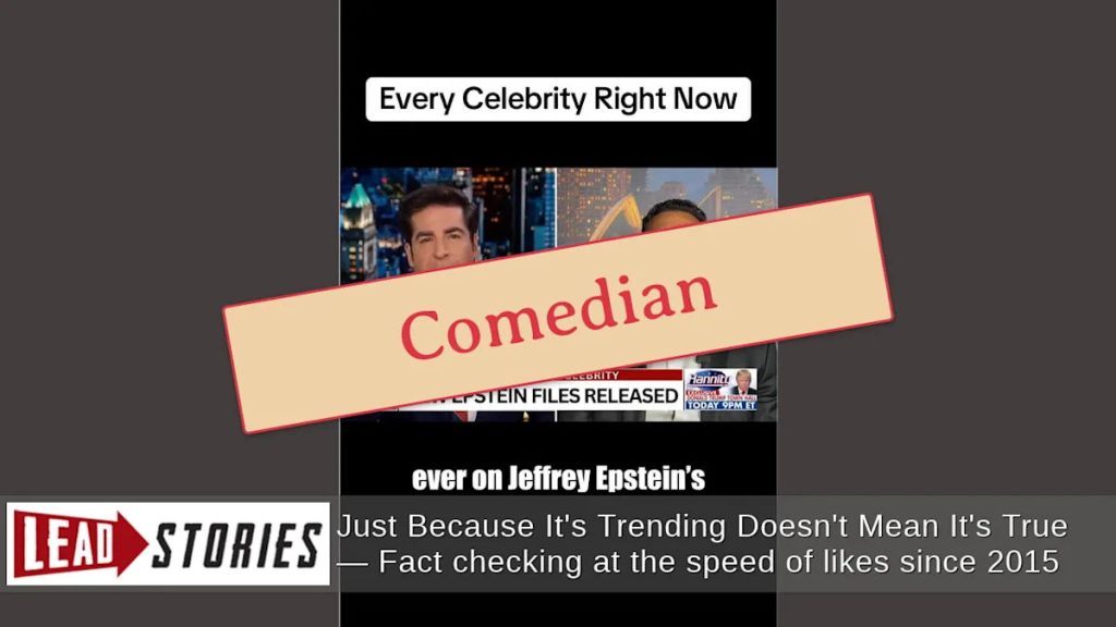 Jon-Bernard Kairouz Fox News Confrontation Over Epstein Files Was Comedy Sketch, Not Genuine Interview