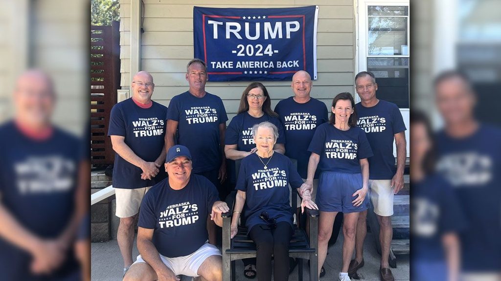 Fact Check: Photo Confirms Tim Walz’s Nebraska Relatives Wearing ‘For Trump’ Shirts