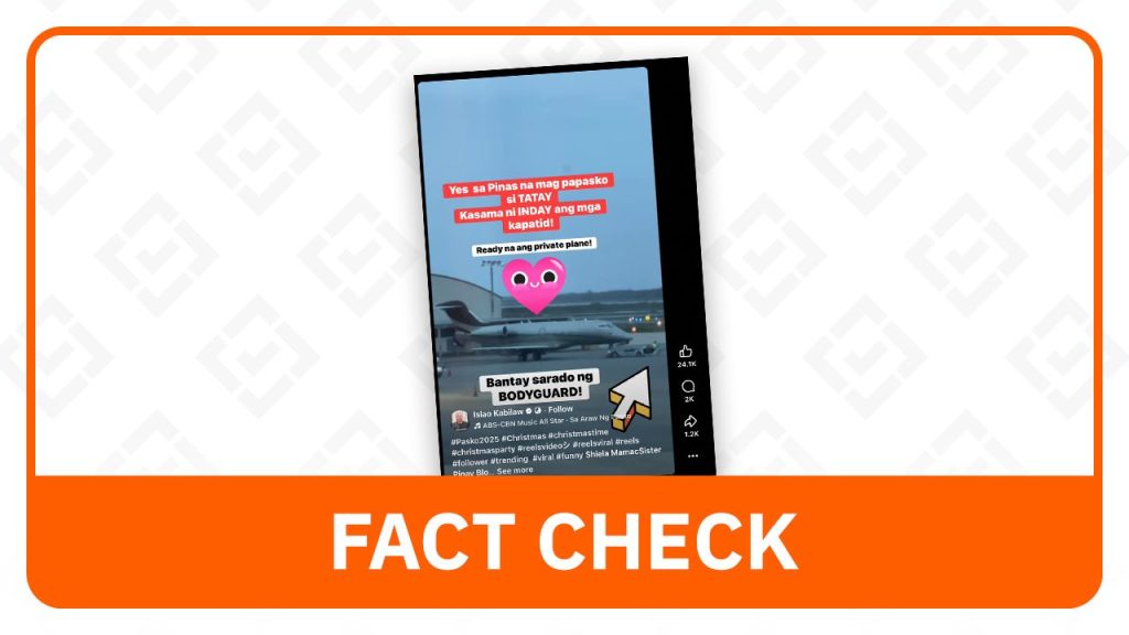 Private Plane in Video Not Used for Duterte’s Return to Philippines