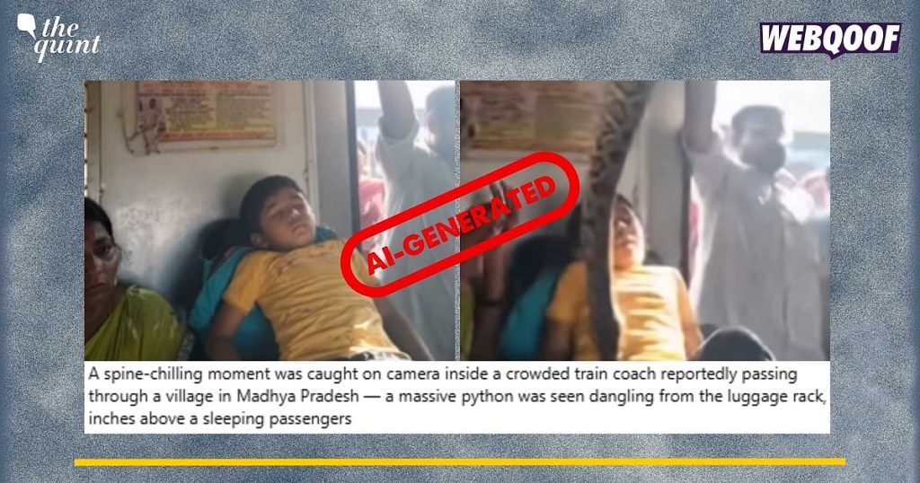Python Scare on Train Revealed as AI-Generated Video, Not Authentic Incident