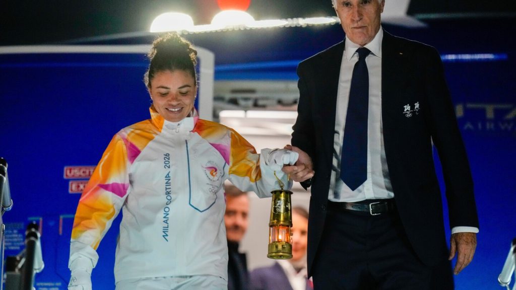 Olympic flame for Milan Cortina Winter Games arrives in Italy following handover in Greece