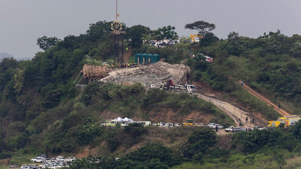 Building under construction collapses on temple in South Africa, leaving 1 dead