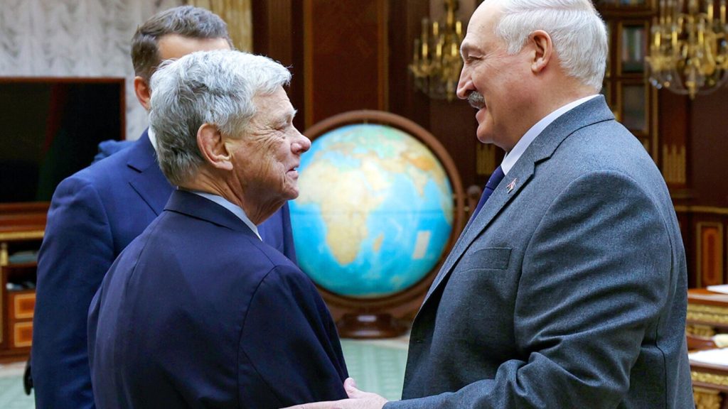 Belarus leader hosts US envoy as he seeks to improve his country’s ties with the West