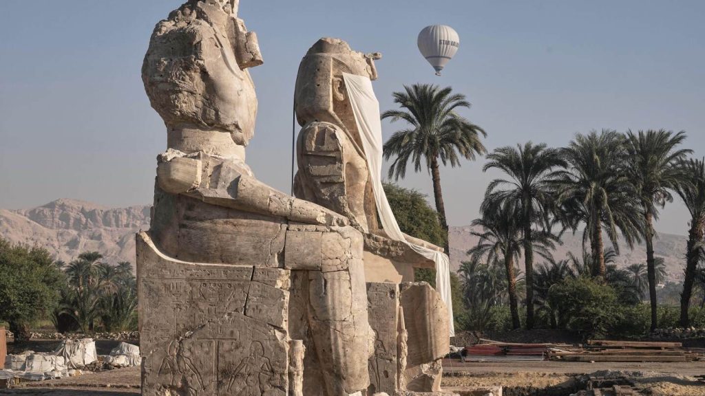 Egypt reveals restored colossal statues of pharaoh in Luxor