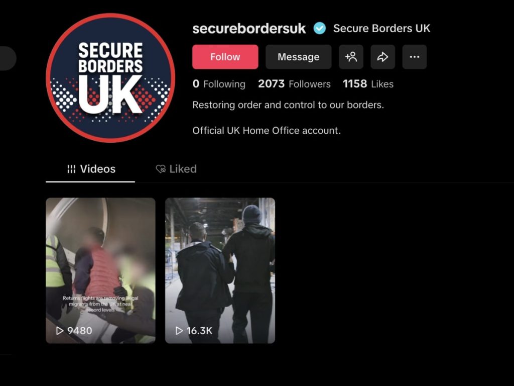 Home Office TikTok Content Resembles US Anti-Immigration Messaging
