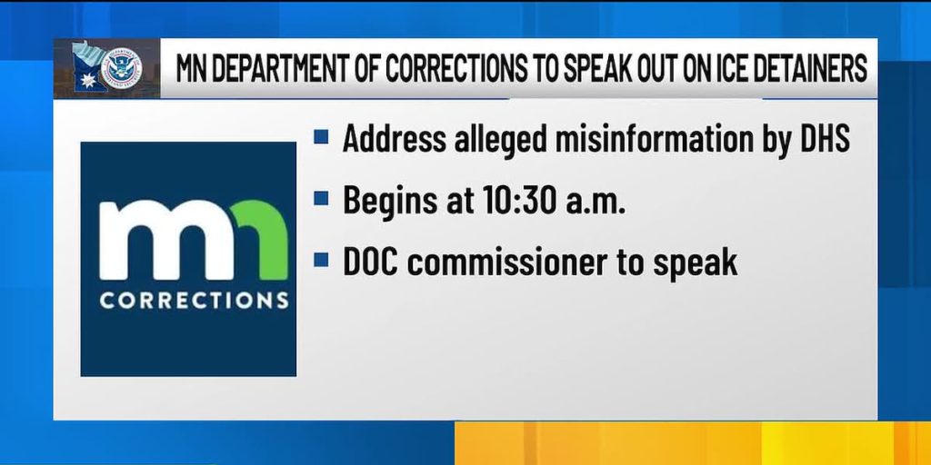 Minnesota Corrections Department to Address Alleged DHS Misinformation at Press Conference