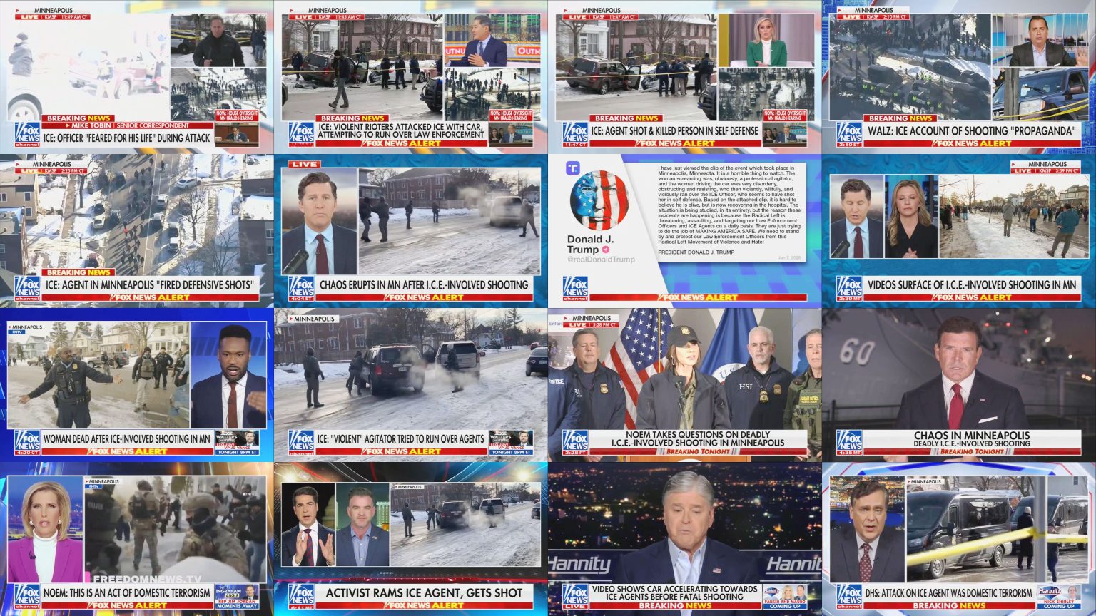 Fox News Coverage of Minneapolis ICE Shooting Scrutinized for Pro-Administration Messaging