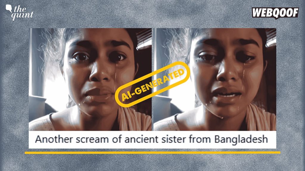 Video Falsely Claiming to Show Distressed Bangladeshi Hindu Girl Is AI-Generated