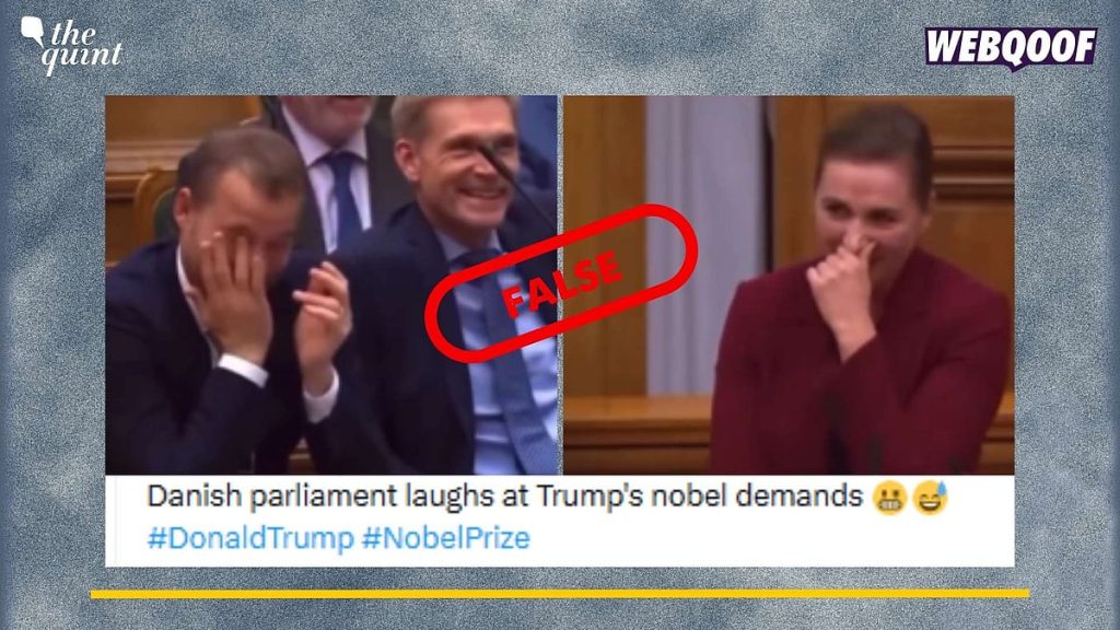 Danish Parliament Video of Trump Nobel Prize Mockery Predates Current Claims