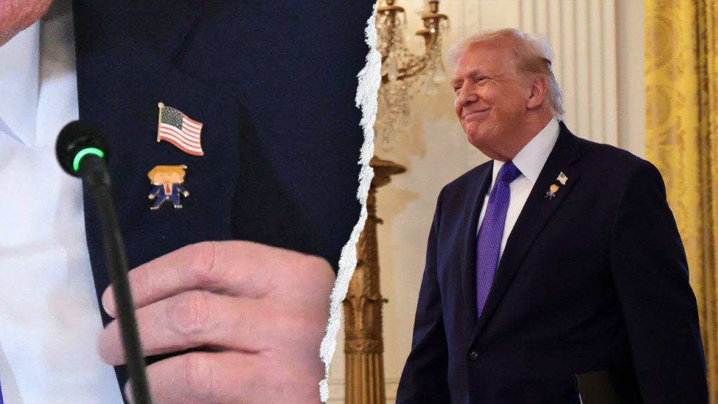 Trump Wears “Happy Trump” Pin During White House Meeting with Oil Executives