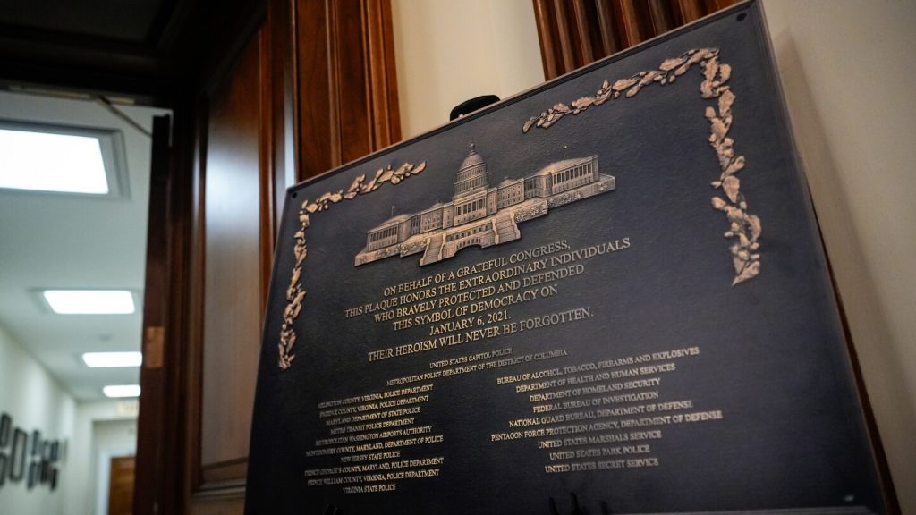After delays, the missing Jan. 6 plaque will be displayed at the Capitol