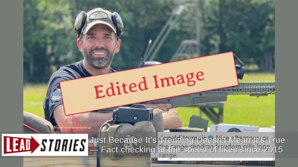 Trump Jr. Image with Backwards Rifle Scope Confirmed as Digitally Altered