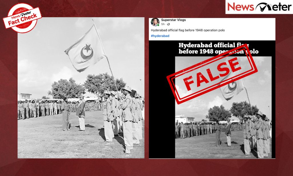 Disputed Image Shows Razakars’ Flag, Not Official Hyderabad State Flag
