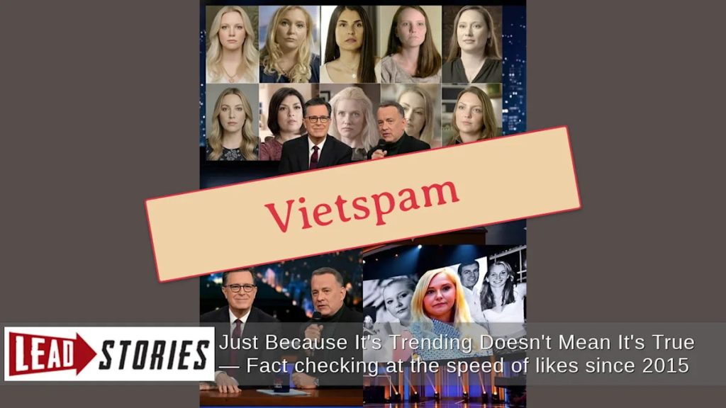 Colbert, Stewart and Hanks Not Connected to Epstein Files: False Claims Spread Through International Clickbait