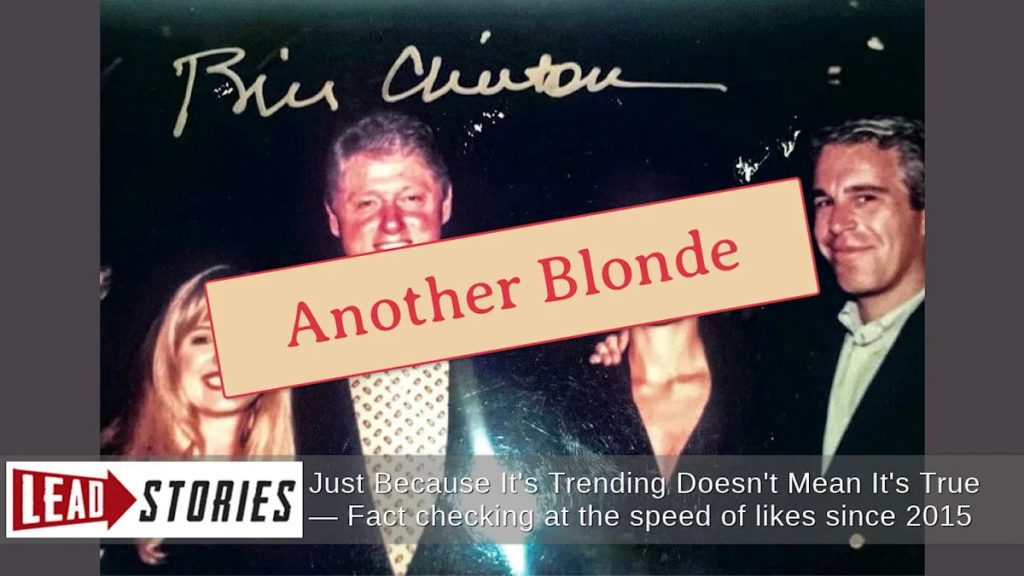 Fact Check: Photo Claimed to Show Clinton With Epstein Actually Features Jimmy Buffett’s Wife