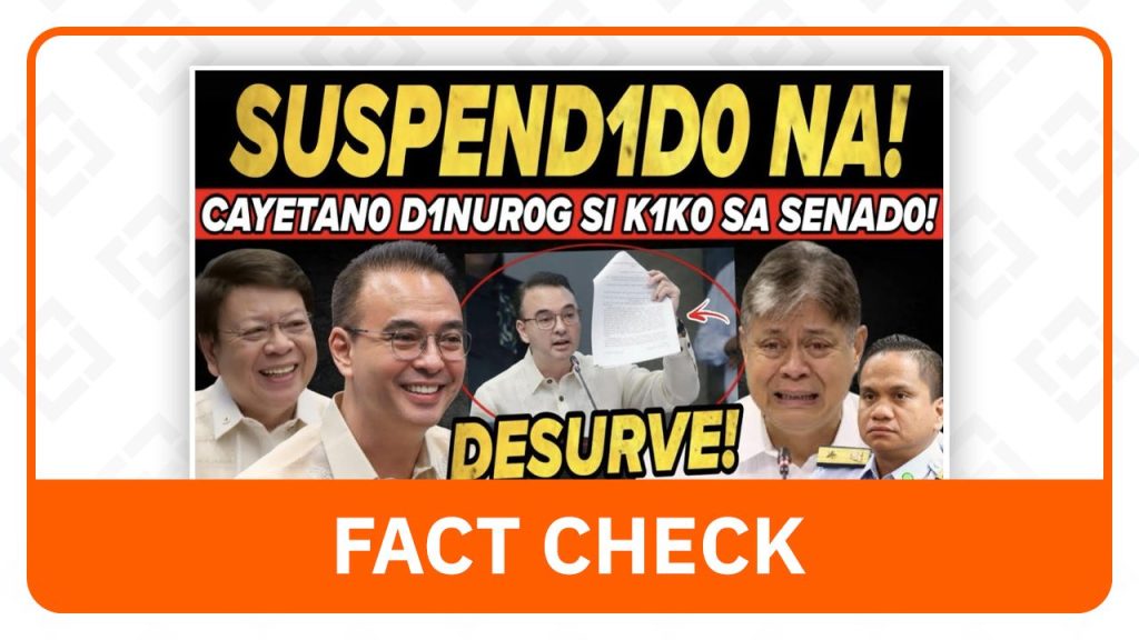 Senate Ethics Committee Clears Pangilinan in Cayetano Altercation Case