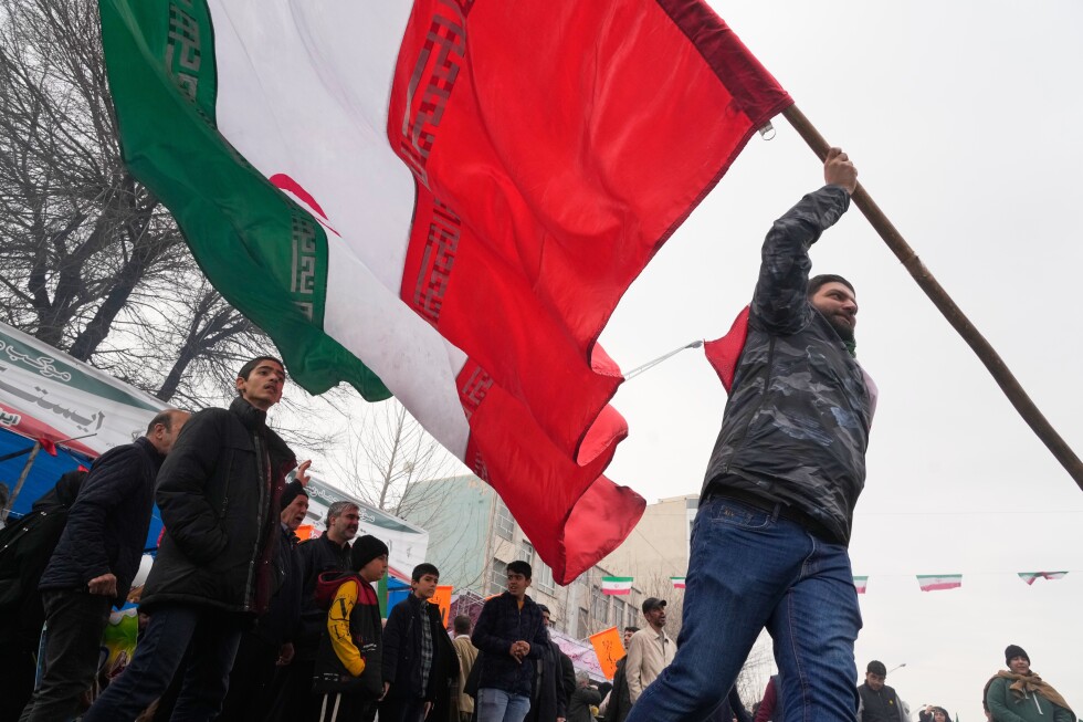 Photos show the Tehran rally marking the anniversary of Iran’s 1979 Islamic Revolution