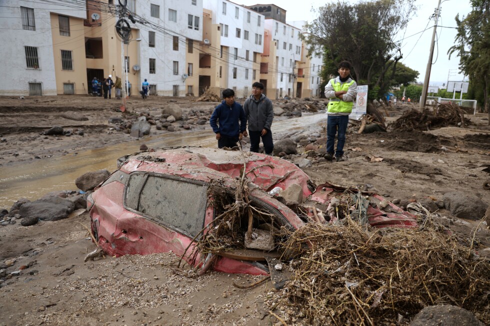 Father and son killed by mudslide in Peru as floods affect thousands of homes in southern provinces