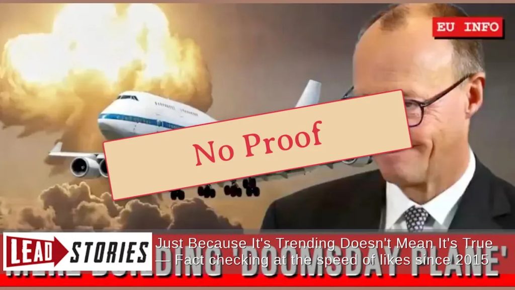 German Chancellor Friedrich Merz Not Linked to Alleged $550 Million ‘Doomsday’ Plane