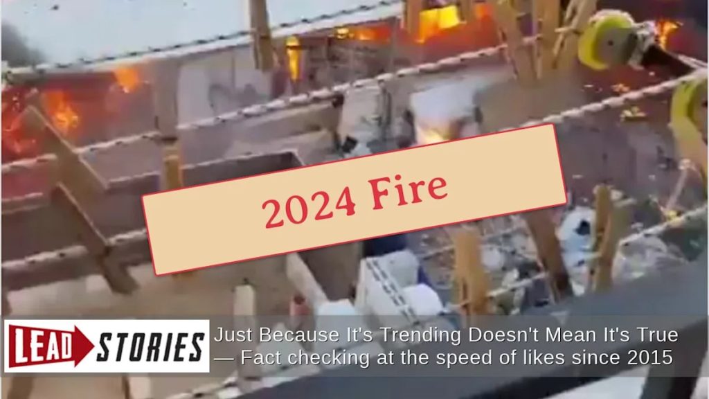 Video Does Not Show Israeli Munitions Storage Fire During 2024 Iran Attack