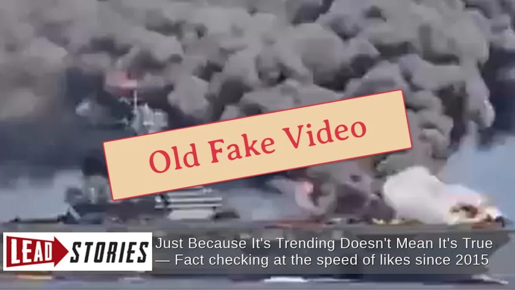 Iranian Missile Attack Claims Debunked: Video of USS Abraham Lincoln Fire Identified as Gaming Footage