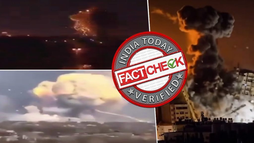 Fact Check: Images Falsely Claimed to Show Iran Attacking Israel Actually From Ukraine, Iraq, and Gaza