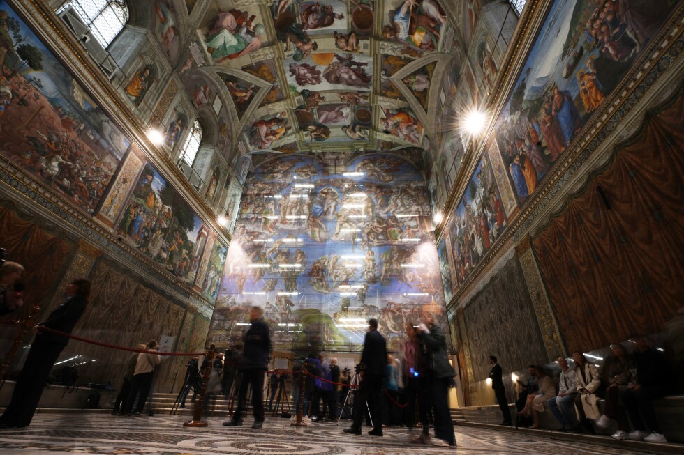 Vatican removes salty white film coating Michelangelo’s ‘The Last Judgment’