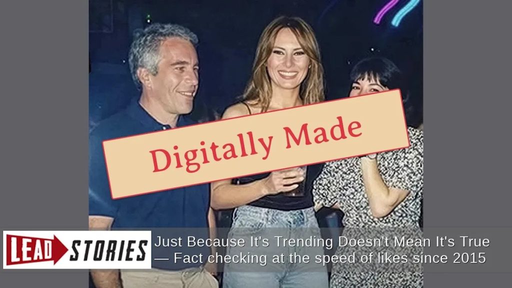 Fact Check: Photo of Melania Trump with Epstein and Maxwell Is Fabricated