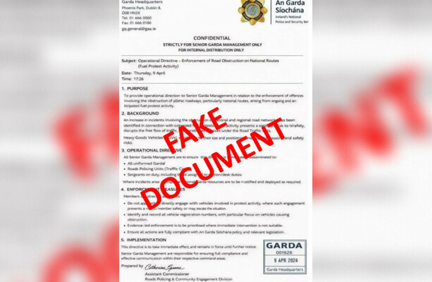 Gardaí Warn Public About Fake ‘Operational Directive’ Circulating on Social Media