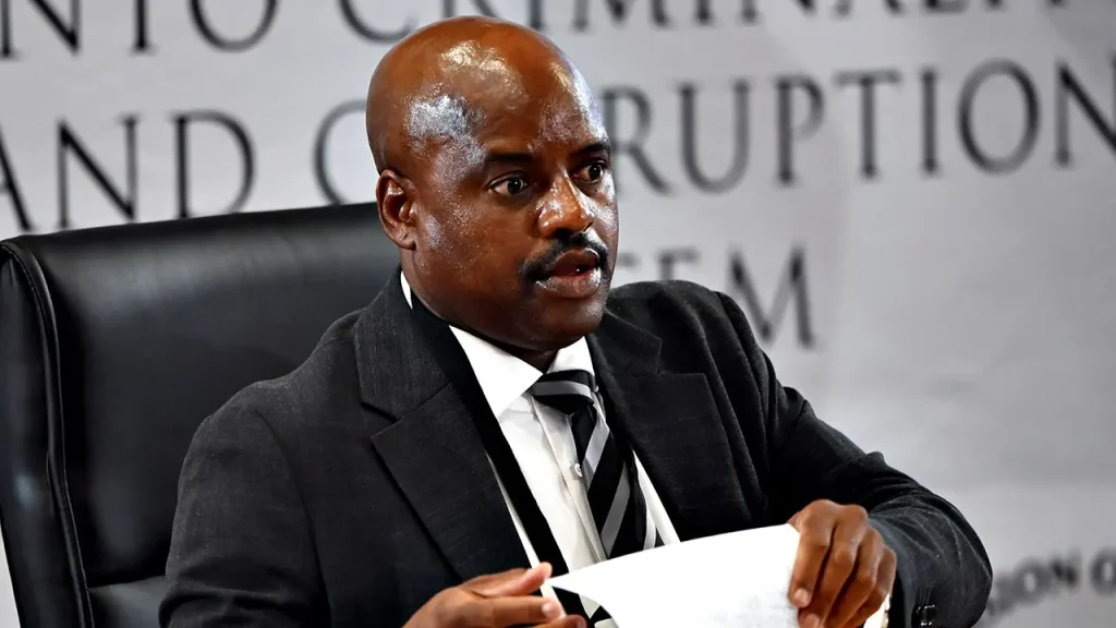 South African Former Police Chief Sweats Under Pressure During Corruption Inquiry