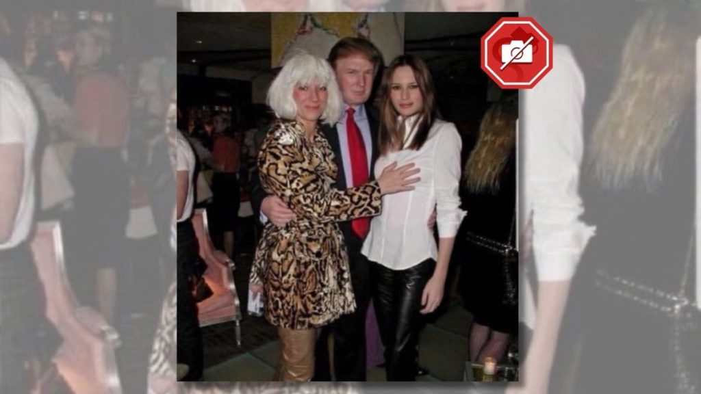Misleading Image Falsely Shows Ghislaine Maxwell Groping Melania Trump