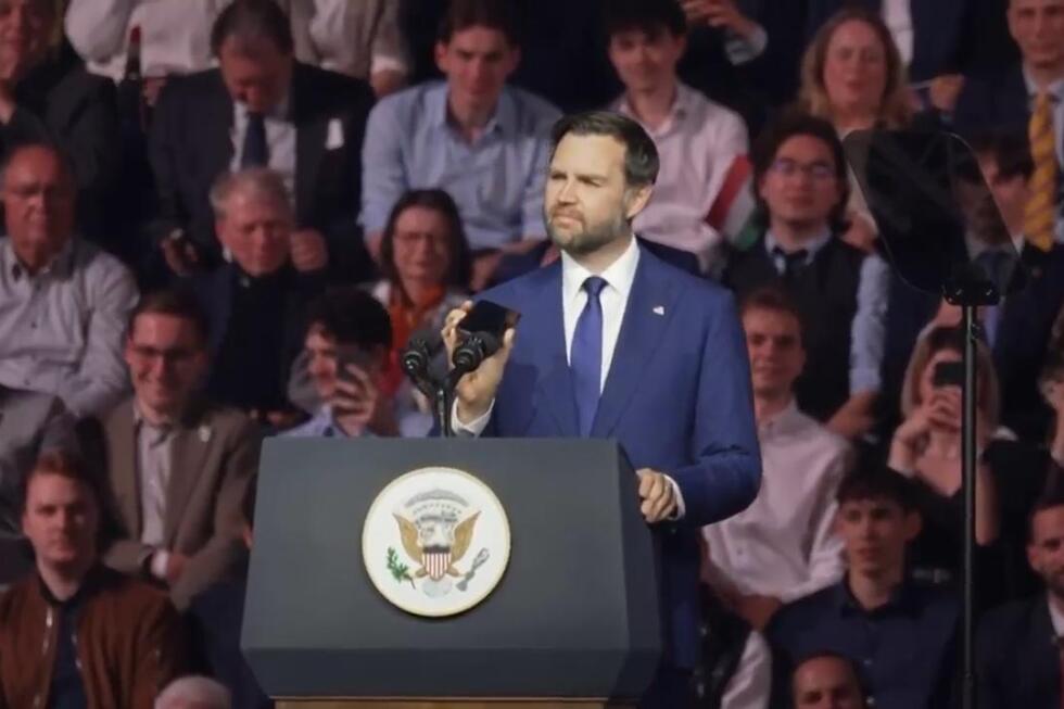 Vance puts Trump on speakerphone during speech to Orban rally in Budapest